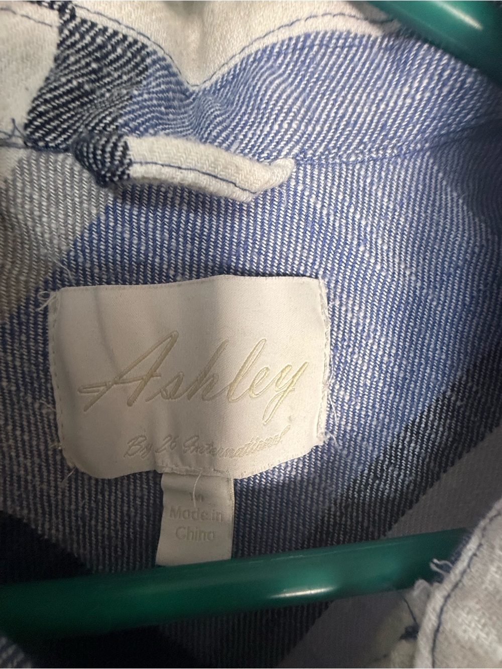 Ashley By 26 International Blue and White Striped Shirt - Picture 3 of 6